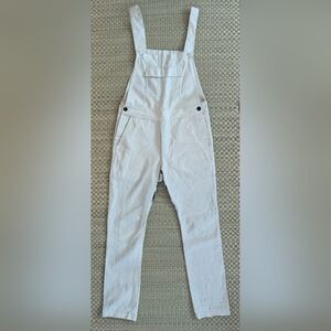 SEEKER Hemp Blend Overalls White Natural Color Unisex Size Small/30" Made in USA